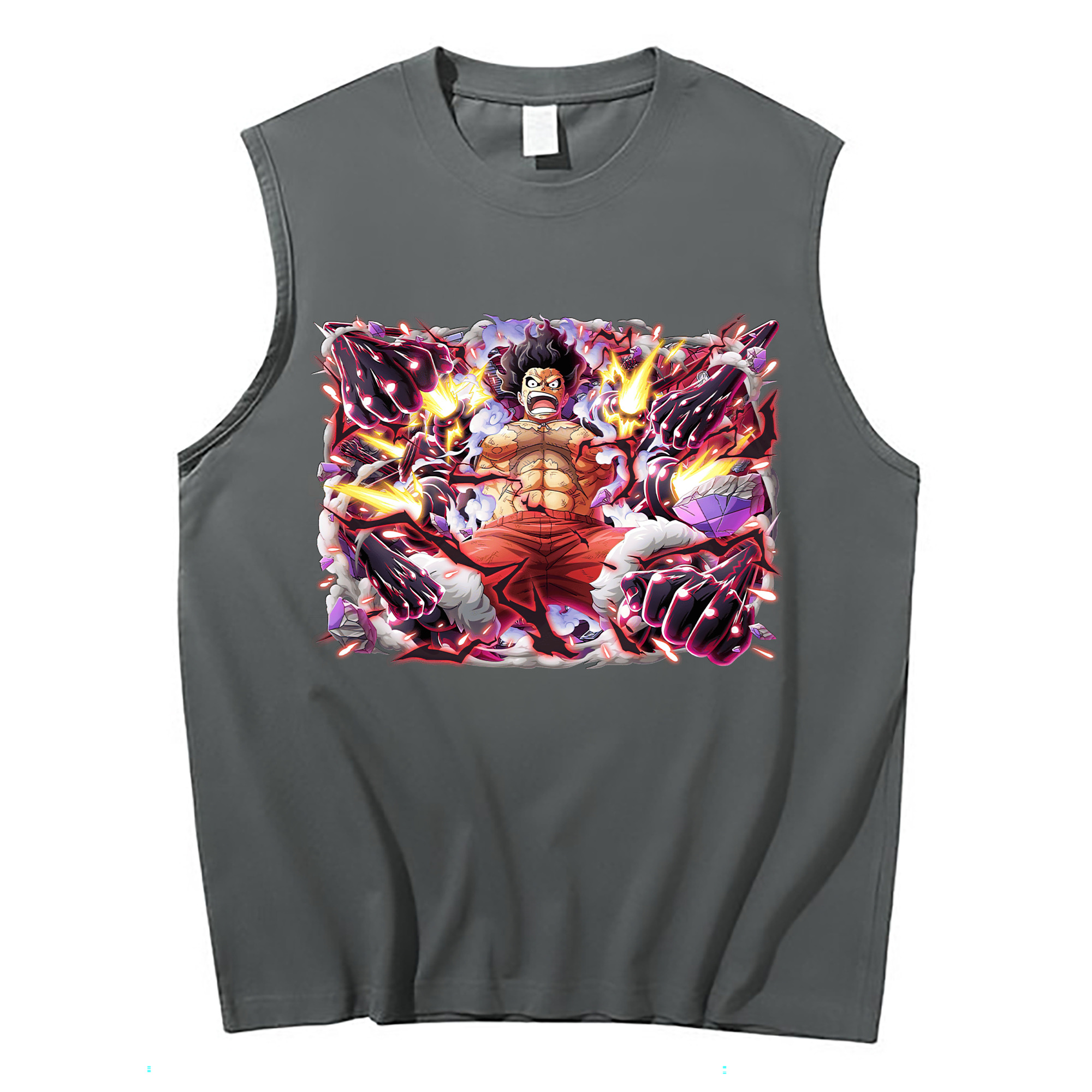 ワンピース モンキー・D・ルフィ ONE PIECE Monkey D. Luffy コットン100％タンクトップ（フロントプリント）